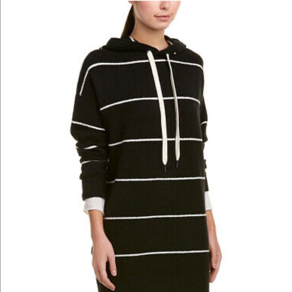 Alice and Olivia Black Riva Hooded Tunic